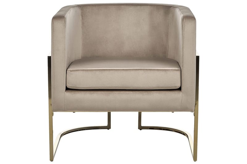 Lænestol Sirkka - Taupe, guld - Møbler - Stole & lænestole - Lænestole
