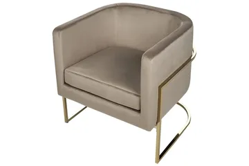 Lænestol Sirkka - Taupe/guld - Møbler - Stole & lænestole - Lænestole