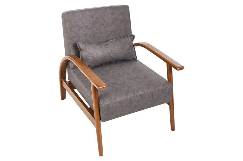 Lænestol Skara - Brun, mørkt træ - Møbler - Stole & lænestole - Lænestole