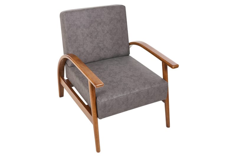 Lænestol Skara - Brun, mørkt træ - Møbler - Stole & lænestole - Lænestole