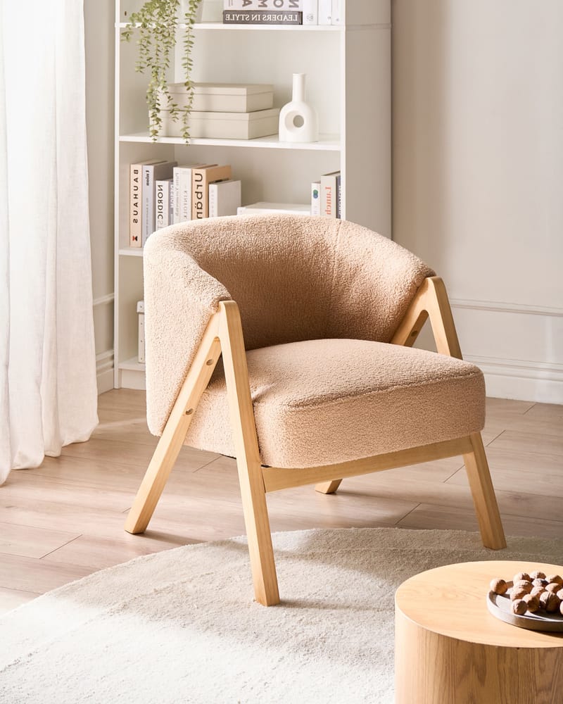 Lænestol Skei - Beige - Møbler - Stole & lænestole - Lænestole