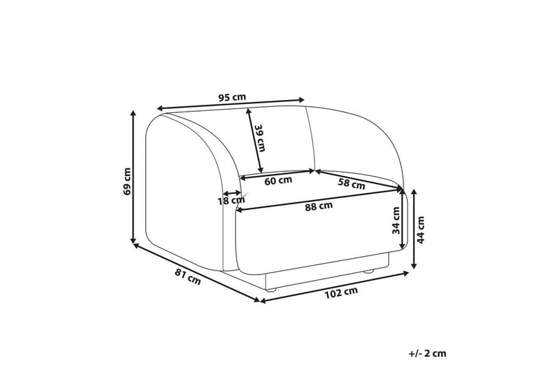 Lænestol Skjanes - Taupe - Møbler - Stole & lænestole - Lænestole