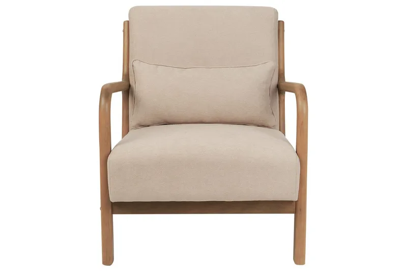 Lænestol Skovde - Beige, lyst træ - Møbler - Stole & lænestole - Lænestole