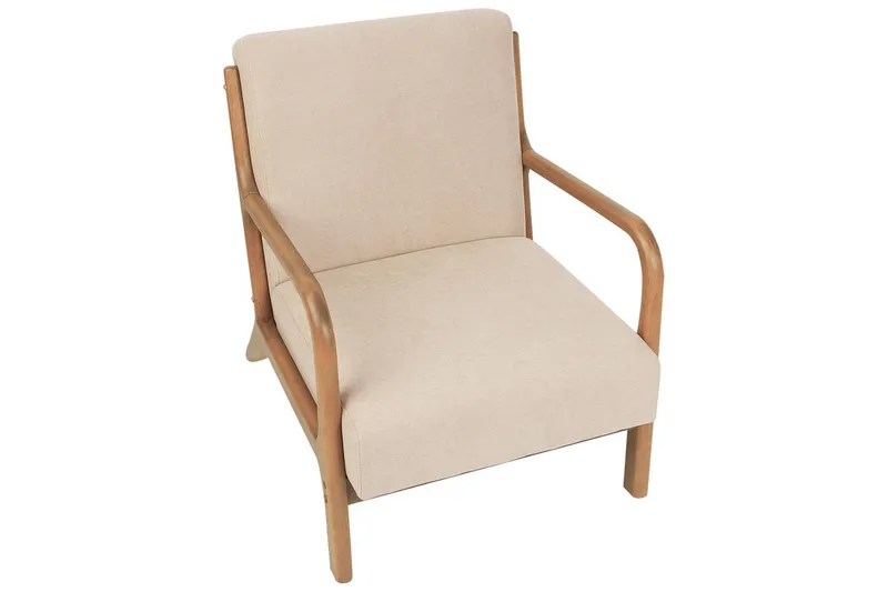 Lænestol Skovde - Beige, lyst træ - Møbler - Stole & lænestole - Lænestole