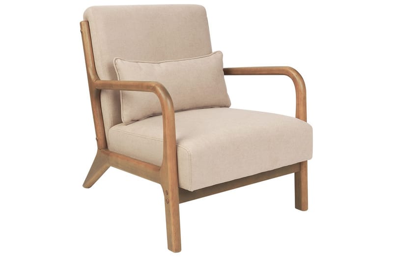 Lænestol Skovde, Beige, lyst træ