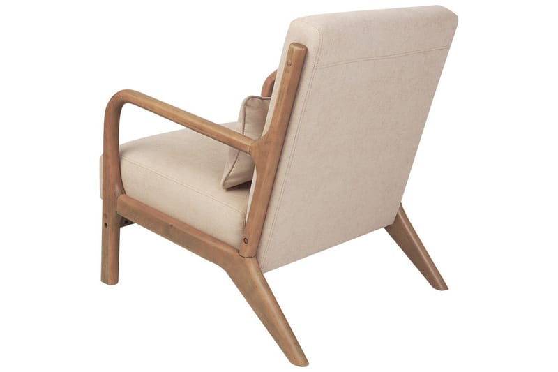 Lænestol Skovde - Beige, lyst træ - Møbler - Stole & lænestole - Lænestole