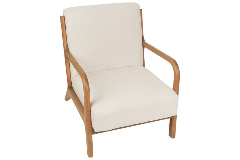 Lænestol Skovde - Lys beige, lyst træ - Møbler - Stole & lænestole - Lænestole