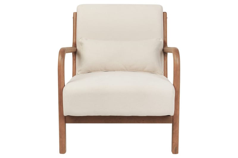 Lænestol Skovde - Lys beige, lyst træ - Møbler - Stole & lænestole - Lænestole