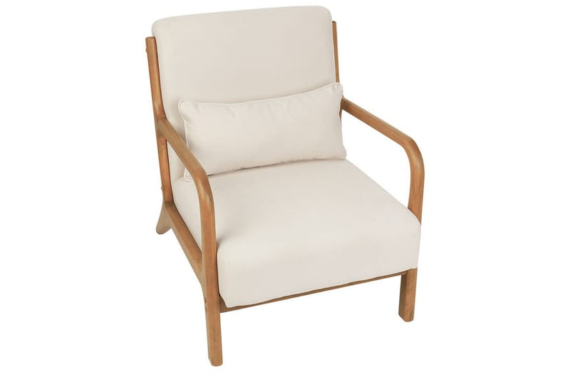 Lænestol Skovde - Lys beige, lyst træ - Møbler - Stole & lænestole - Lænestole