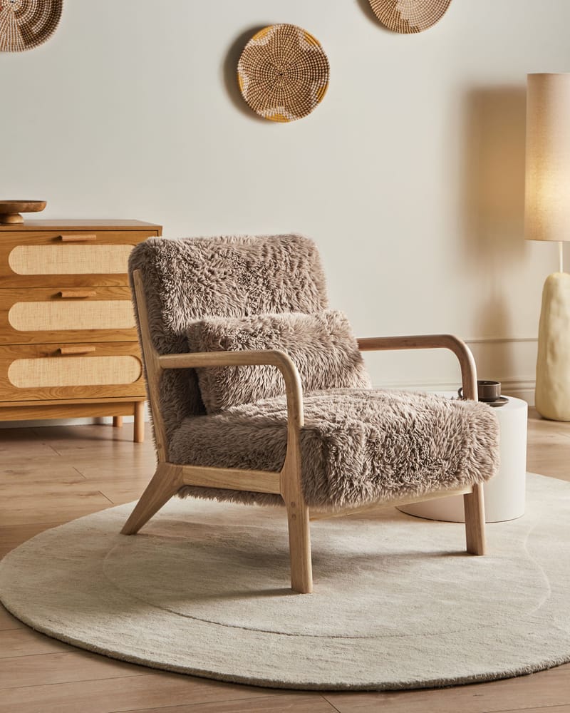 Lænestol Skovde - Taupe - Møbler - Stole & lænestole - Lænestole
