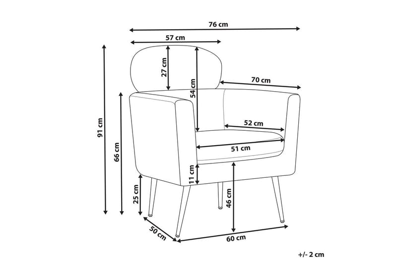 Lænestol Soby - Lys grå, sort - Møbler - Stole & lænestole - Lænestole