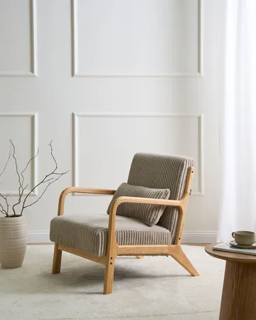 Lænestol Sorsele - Lysebrun, beige - Møbler - Stole & lænestole - Lænestole