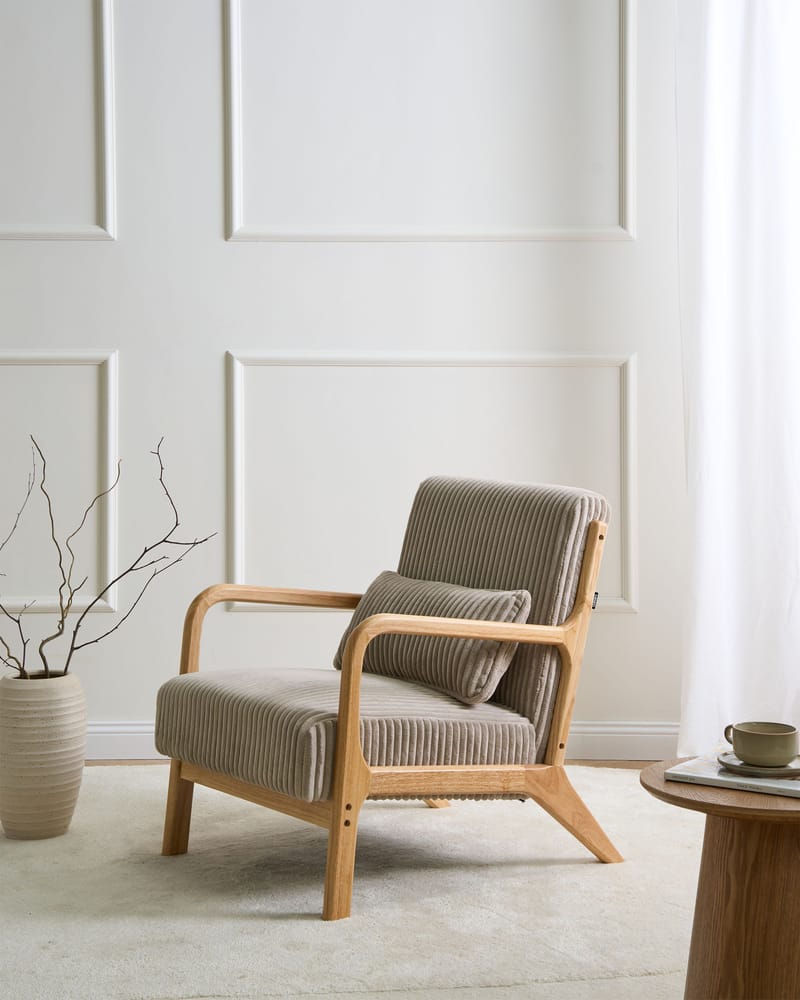 Lænestol Sorsele - Lysebrun, beige - Møbler - Stole & lænestole - Lænestole