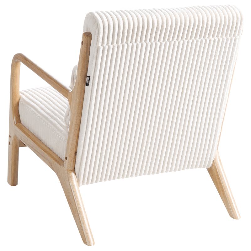 Lænestol Sorsele - Lysebrun, hvid - Møbler - Stole & lænestole - Lænestole
