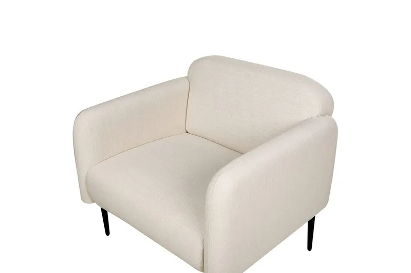 Lænestol Stouby - Beige, sort - Møbler - Stole & lænestole - Lænestole