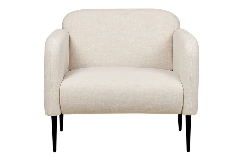 Lænestol Stouby - Beige, sort - Møbler - Stole & lænestole - Lænestole