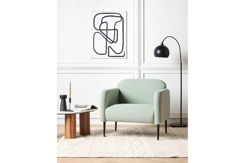 Lænestol Stouby - Grøn, sort - Møbler - Stole & lænestole - Lænestole