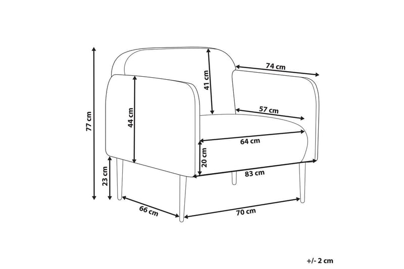 Lænestol Stouby - Taupe, sort - Møbler - Stole & lænestole - Lænestole