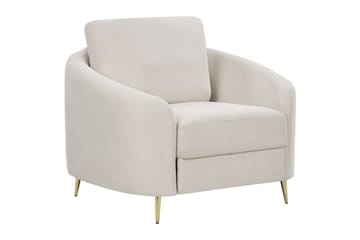 Lænestol Trosa - Beige, guld - Møbler - Stole & lænestole - Lænestole