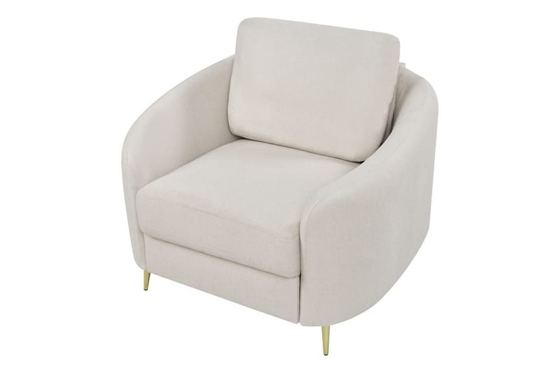 Lænestol Trosa - Beige, guld - Møbler - Stole & lænestole - Lænestole