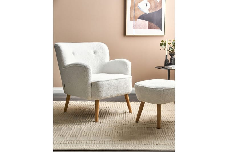 Lænestol Tumba - Hvid, Sort - Møbler - Stole & lænestole - Lænestole