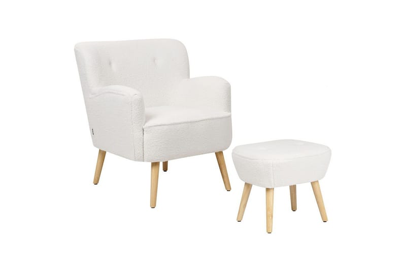 Lænestol Tumba - Hvid, Sort - Møbler - Stole & lænestole - Lænestole