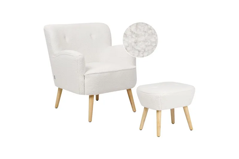 Lænestol Tumba, Hvid, Sort