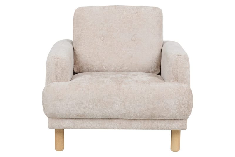 Lænestol Tuve - Beige, lyst træ/Bouclé - Møbler - Stole & lænestole - Lænestole
