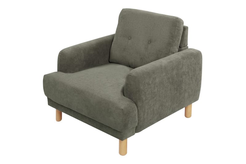 Lænestol Tuve - Grønt, lyst træ/Fløjl - Møbler - Stole & lænestole - Lænestole