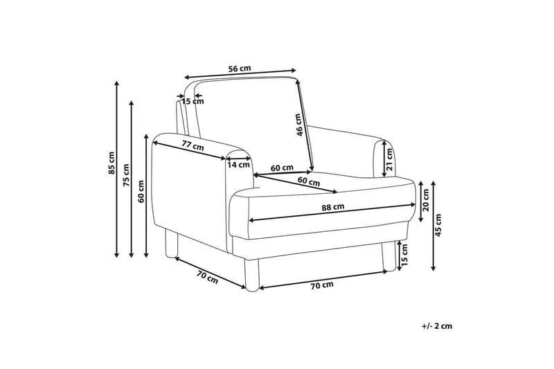 Lænestol Tuve - Grønt, lyst træ/Fløjl - Møbler - Stole & lænestole - Lænestole