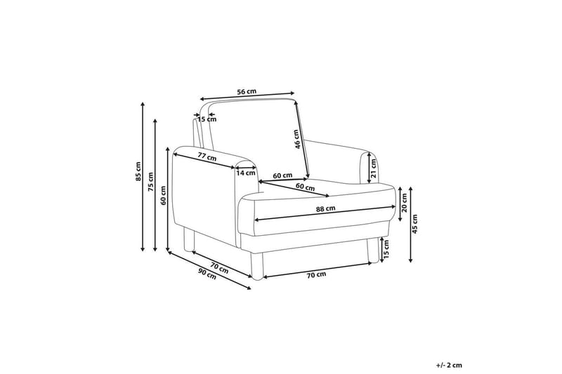 Lænestol Tuve - Hvid, lyst træ/Bouclé - Møbler - Stole & lænestole - Lænestole