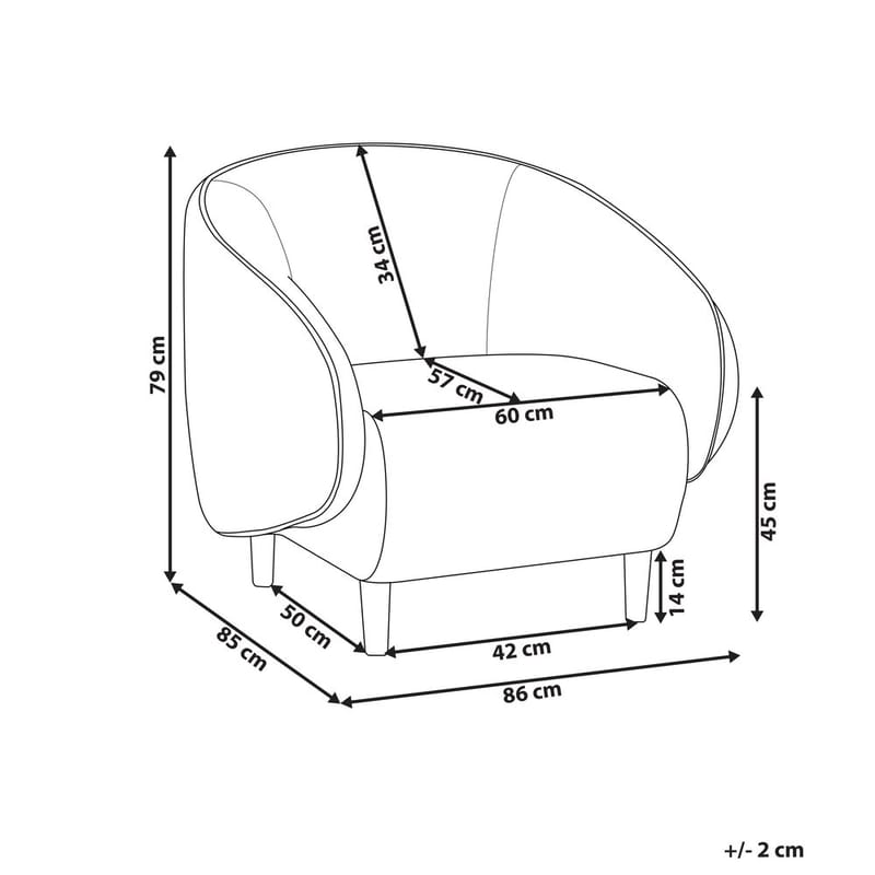 Lænestol Umea - Gul, lyst træ - Møbler - Stole & lænestole - Lænestole
