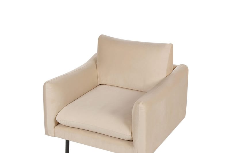 Lænestol Vinterbro - Beige, sort/fløjl - Møbler - Stole & lænestole - Lænestole