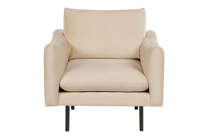 Lænestol Vinterbro - Beige, sort/fløjl - Møbler - Stole & lænestole - Lænestole