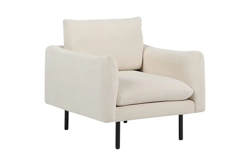Lænestol Vinterbro - Beige, sort/polyester - Møbler - Stole & lænestole - Lænestole