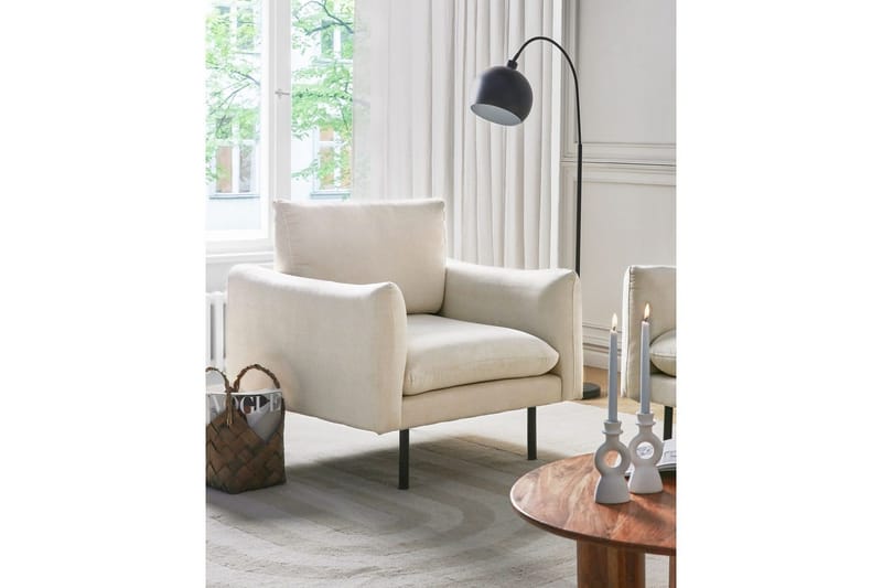 Lænestol Vinterbro - Beige, sort/polyester - Møbler - Stole & lænestole - Lænestole