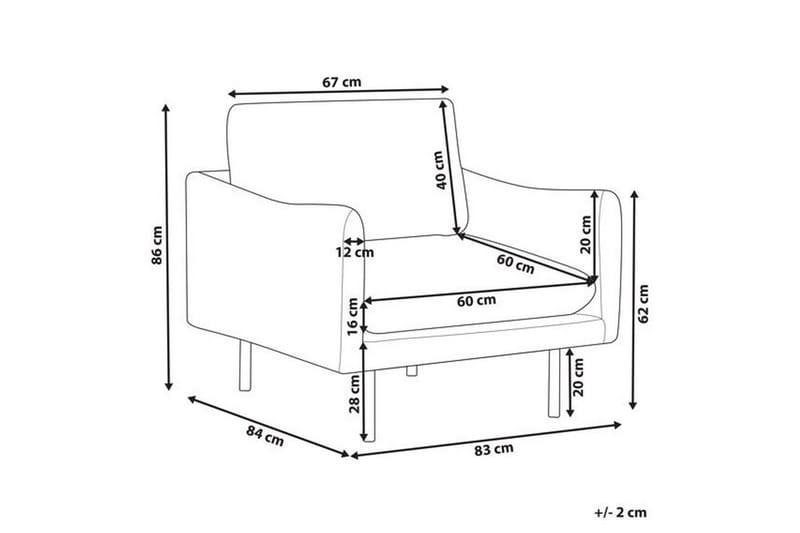 Lænestol Vinterbro - Grå, sort/Fløjl - Møbler - Stole & lænestole - Lænestole