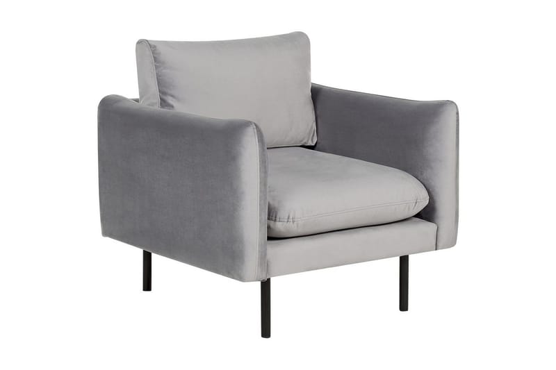 Lænestol Vinterbro, Grå, sort/Fløjl