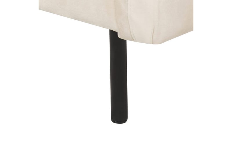 Lænestol Vinterbro - Lys beige, sort/Velvet, Lys beige, sort/Fløjl - Møbler - Stole & lænestole - Lænestole