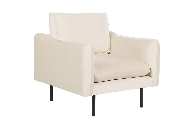 Lænestol Vinterbro, Lys beige, sort/Velvet, Lys beige, sort/Fløjl