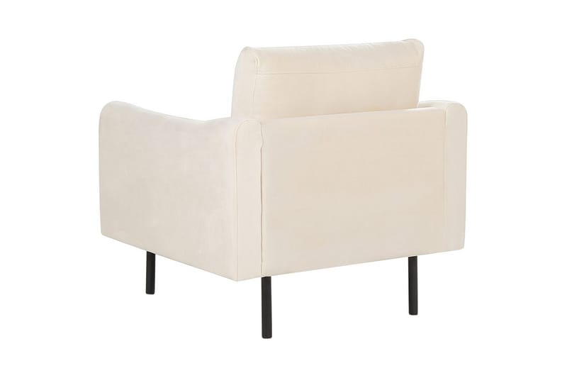 Lænestol Vinterbro - Lys beige, sort/Velvet, Lys beige, sort/Fløjl - Møbler - Stole & lænestole - Lænestole