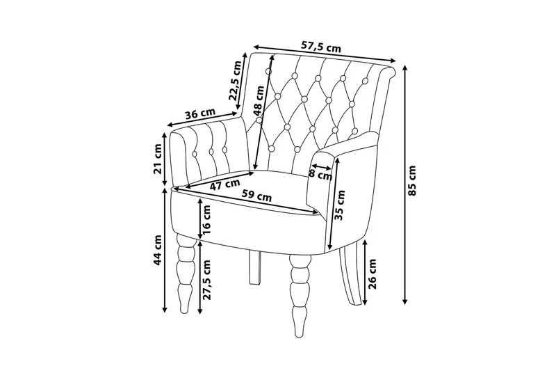 Ålesund lænestol - Grå - Møbler - Stole & lænestole - Lænestole