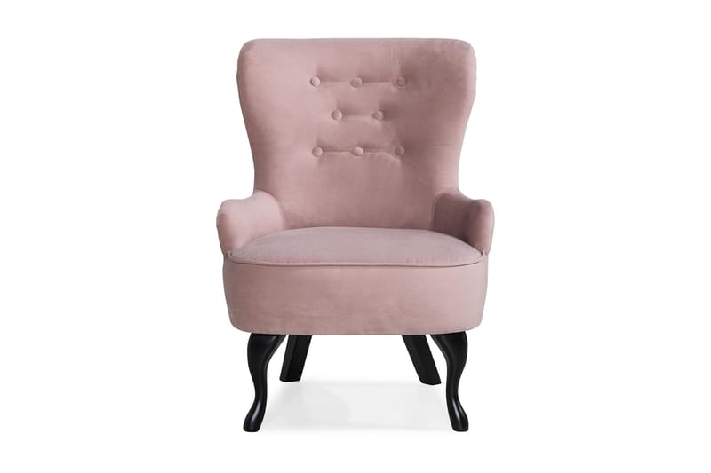 Dahlia Lænestol - Lys Rosa Velour - Møbler - Stole & lænestole - Lænestole - Øreklapstol