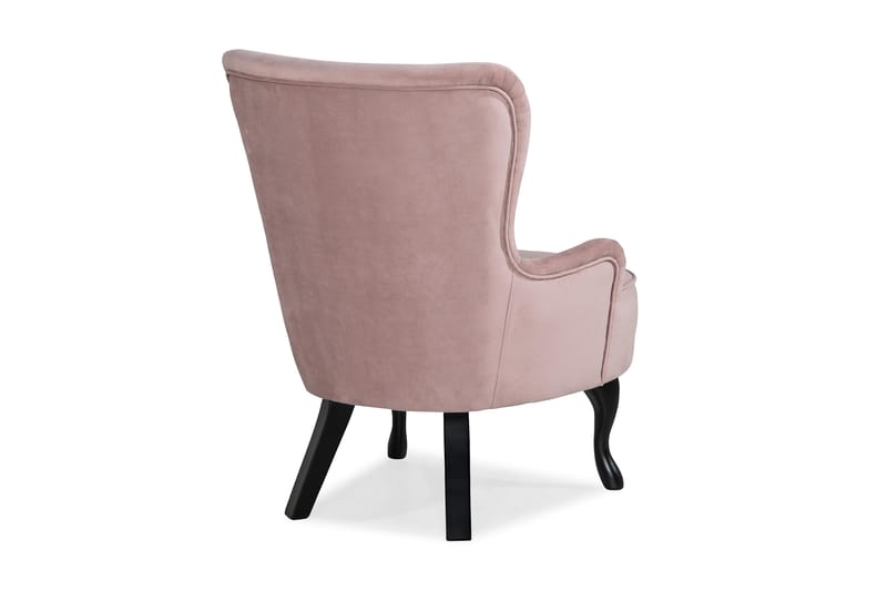 Dahlia Lænestol - Lys Rosa Velour - Møbler - Stole & lænestole - Lænestole - Øreklapstol