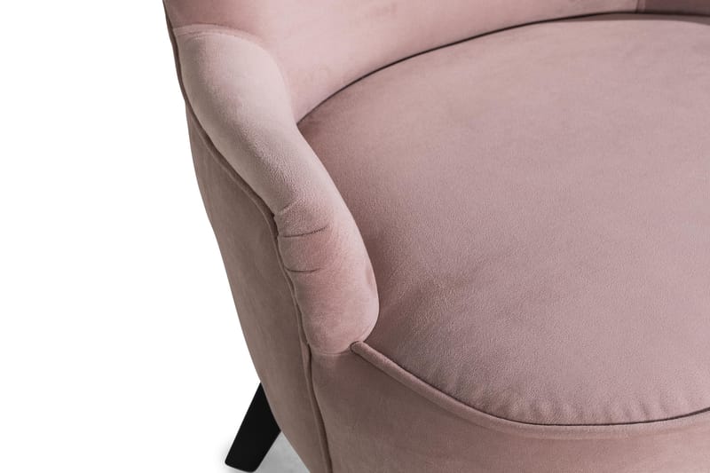 Dahlia Lænestol - Lys Rosa Velour - Møbler - Stole & lænestole - Lænestole - Øreklapstol