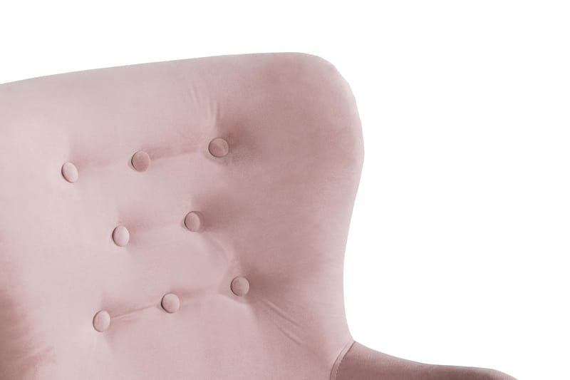 Dahlia Lænestol - Lys Rosa Velour - Møbler - Stole & lænestole - Lænestole - Øreklapstol