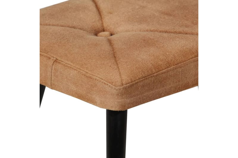 lænestol med fodskammel kanvas brun - Brun - Øreklapstol