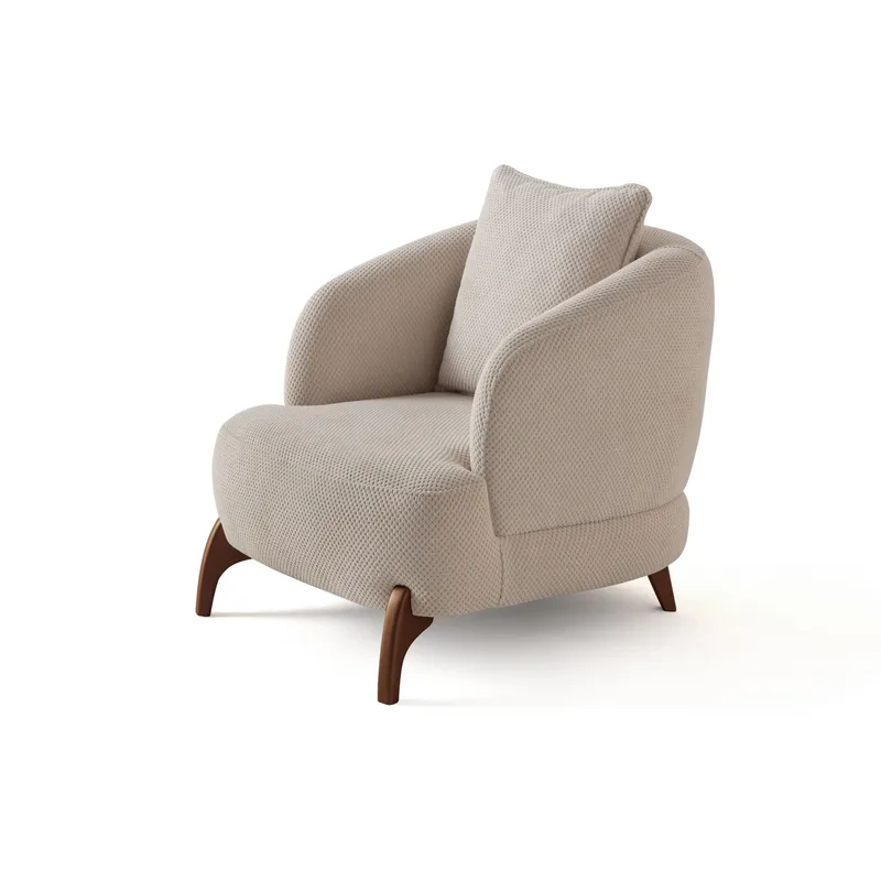 Øreklapstol Atelier Del Sofa Bonjo Walnut (80 x 78 x 80 cm) Beige, Beige