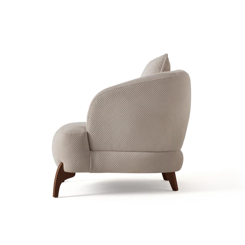Øreklapstol Atelier Del Sofa Bonjo Walnut (80 x 78 x 80 cm) Beige - Beige - Møbler - Stole & lænestole - Lænestole - Øreklapstol