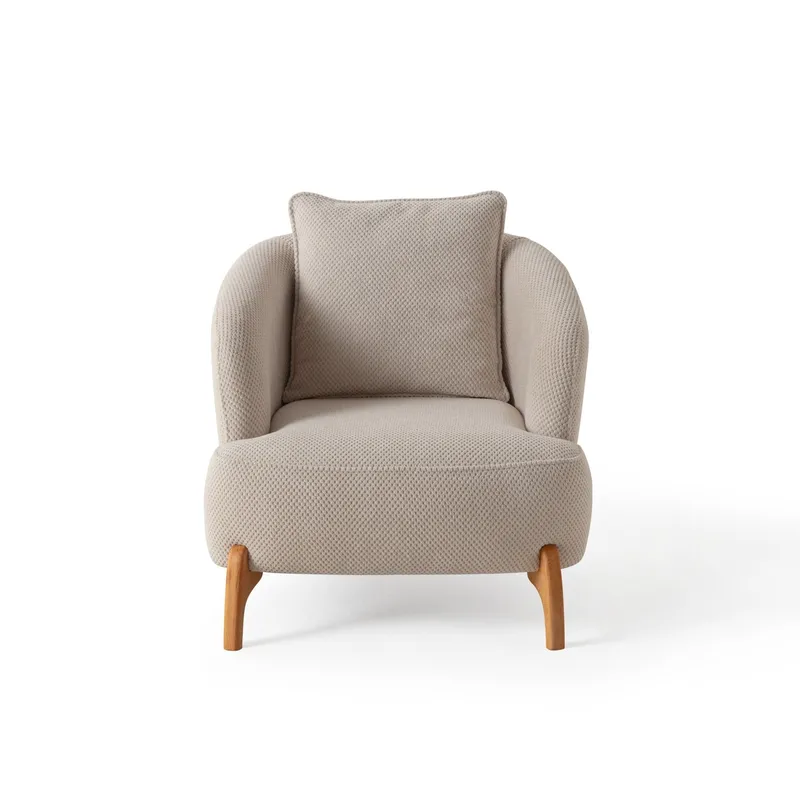 Øreklapstol Atelier Del Sofa Gloria (81 x 76 x 81 cm) Beige - Beige - Møbler - Stole & lænestole - Lænestole - Øreklapstol
